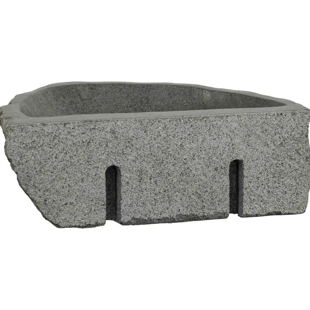 vidaXL Fontanería-Lavabo montado en la pared Gris 37 x 30 x 12 cm Piedra de río