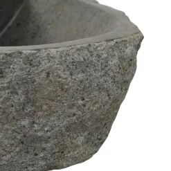 vidaXL Fontanería-Lavabo montado en la pared Gris 37 x 30 x 12 cm Piedra de río