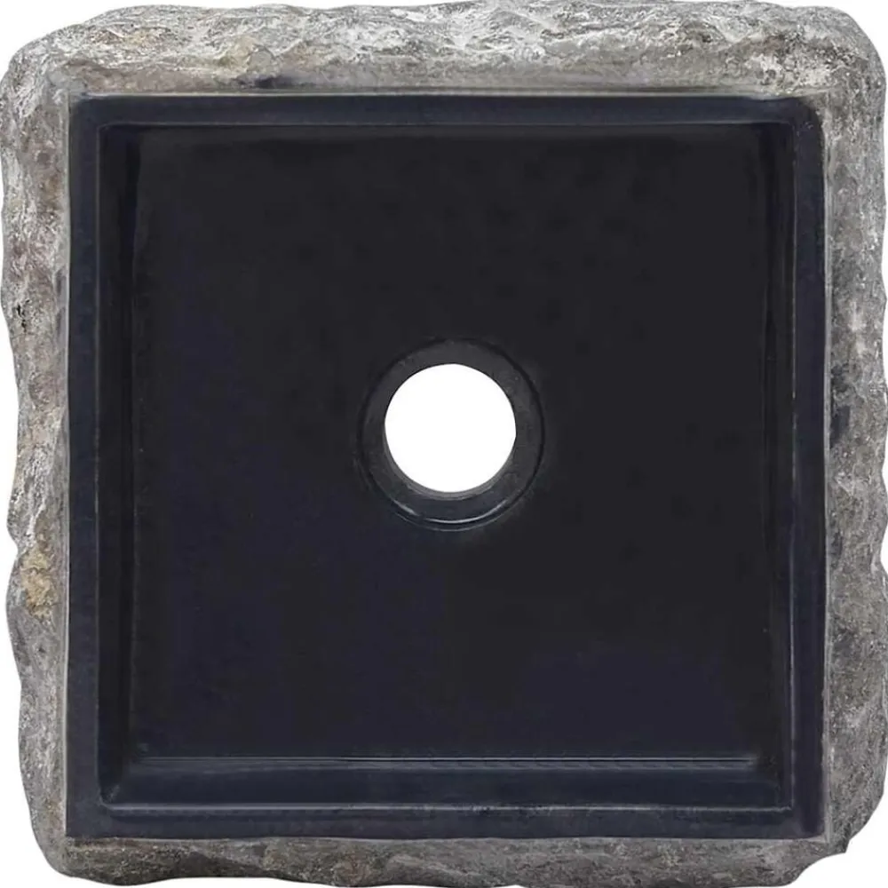 vidaXL Fontanería-Lavabo mármol 30x30x13 cm
