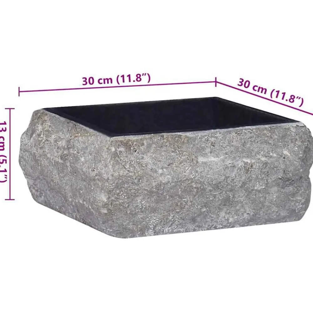 vidaXL Fontanería-Lavabo mármol 30x30x13 cm