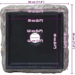 vidaXL Fontanería-Lavabo mármol 30x30x13 cm