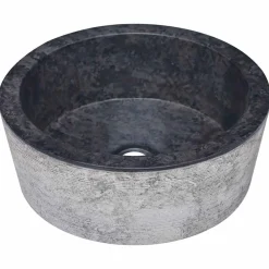 vidaXL Fontanería-Lavabo mármol Ø40x15 cm