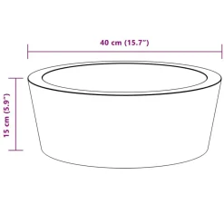 vidaXL Fontanería-Lavabo mármol Ø40x15 cm