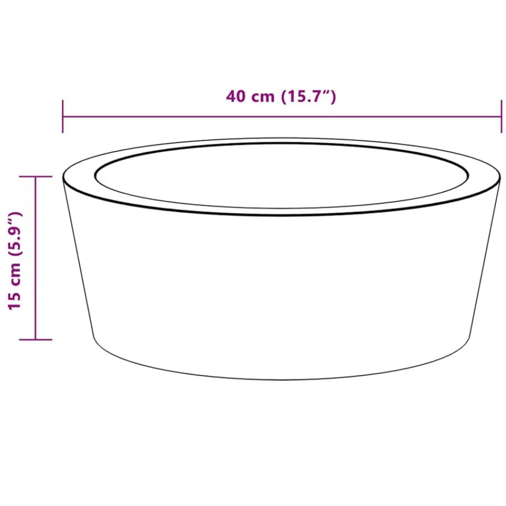 vidaXL Fontanería-Lavabo mármol Ø40x15 cm