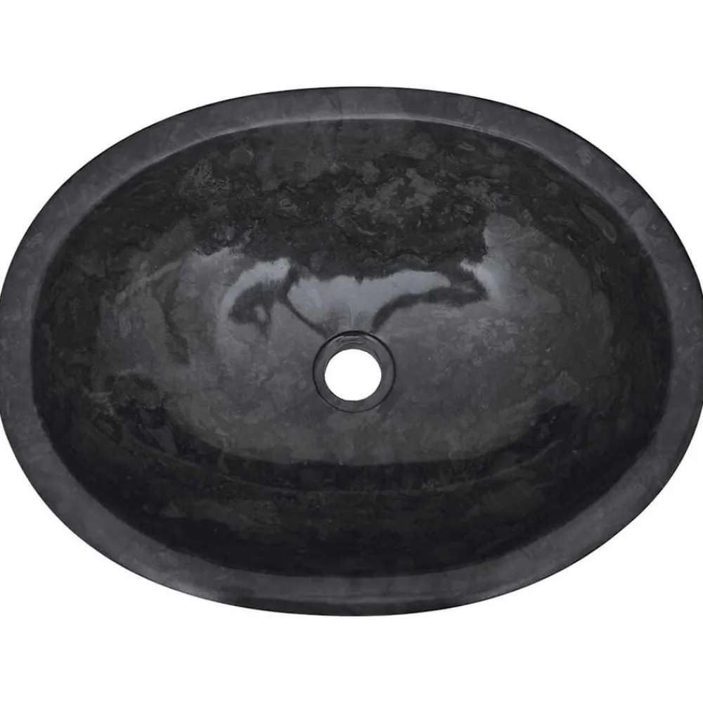 vidaXL Fontanería-Lavabo mármol 53x40x15 cm