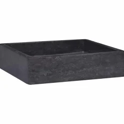 vidaXL Lavabo mármol 40x40x10 cm Negro Clearance