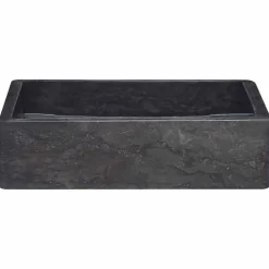 vidaXL Lavabo mármol 40x40x10 cm Negro Clearance