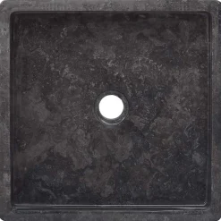 vidaXL Lavabo mármol 40x40x10 cm Negro Clearance