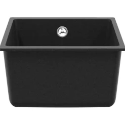 vidaXL Fontanería-Lavabo 370 x 460 mm 80% Cuarzo y 20% Resina