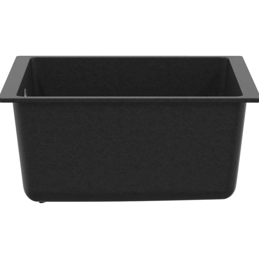 vidaXL Fontanería-Lavabo 370 x 460 mm 80% Cuarzo y 20% Resina