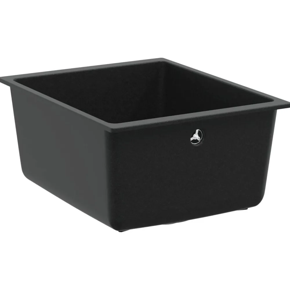 vidaXL Fontanería-Lavabo 370 x 460 mm 80% Cuarzo y 20% Resina