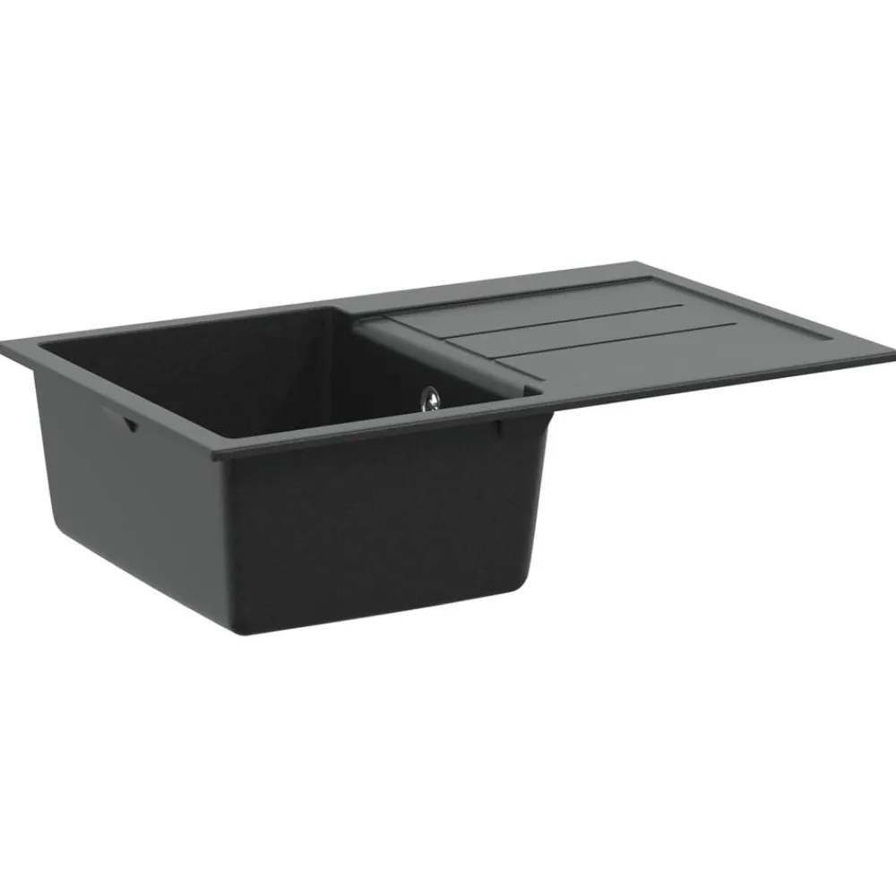vidaXL Fontanería-Lavabo 780 x 500 mm 80% Cuarzo y 20% Resina