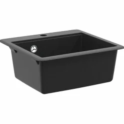 vidaXL Lavabo 470 x 440 mm granito Negro New