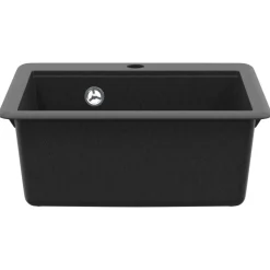 vidaXL Lavabo 470 x 440 mm granito Negro New