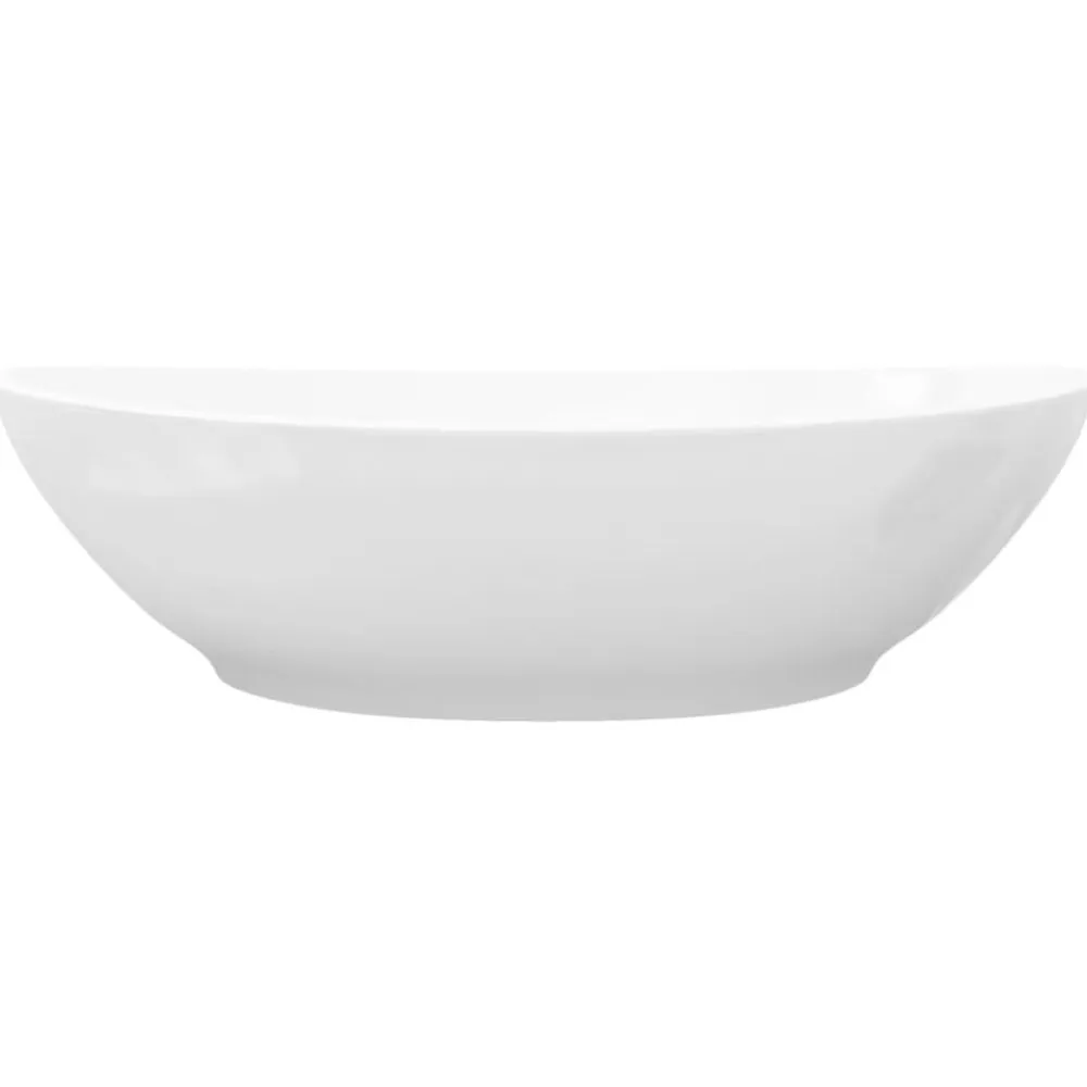 vidaXL Lavabo ovalado de cerámica 40x33 cm Blanco New