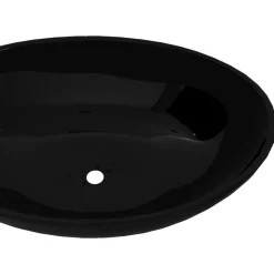 vidaXL Fontanería-Lavabo ovalado de cerámica 40x33 cm
