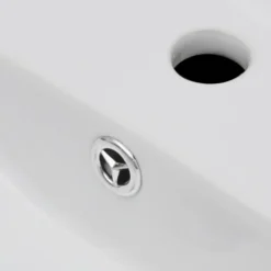 vidaXL Fontanería-Lavabo rectangular de cerámica hueco de grifo/desagüe