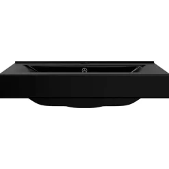 vidaXL Lavabo rectangular cerámica orificio de grifo 60x46 cm Negro New