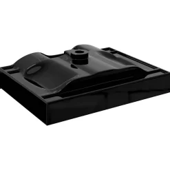 vidaXL Lavabo rectangular cerámica orificio de grifo 60x46 cm Negro New