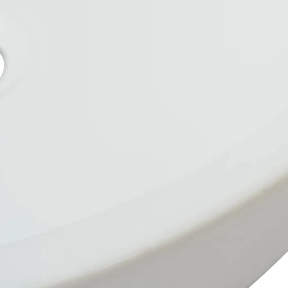 vidaXL Fontanería-Lavabo redondo de cerámica 42x12 cm