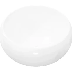 vidaXL Lavabo redondo de cerámica 40x15 cm Blanco Clearance