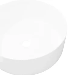 vidaXL Fontanería-Lavabo redondo de cerámica 40x15 cm