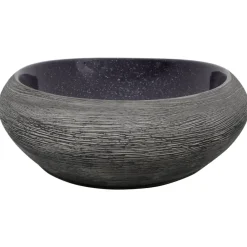 vidaXL Lavabo sobre encimera ovalado cerámica gris 59x40x14 cm Morado Online