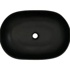 vidaXL Lavabo sobre encimera ovalado cerámica gris y negro 59x40x14 cm Gris y marrón Online