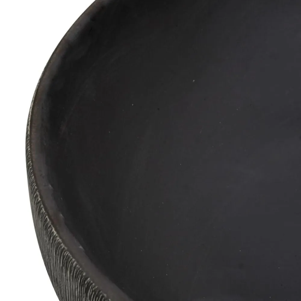 vidaXL Lavabo sobre encimera ovalado cerámica gris y negro 59x40x14 cm Gris y marrón Online