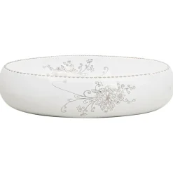vidaXL Lavabo sobre encimera ovalado cerámica 59x40x15 cm Blanco Clearance