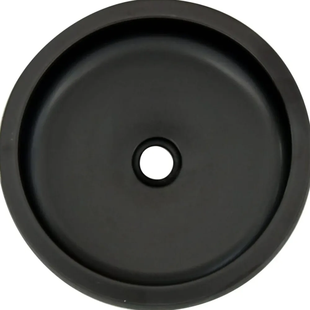 vidaXL Fontanería-Lavabo sobre encimera redondo cerámica marrón y negro Φ41x14 cm