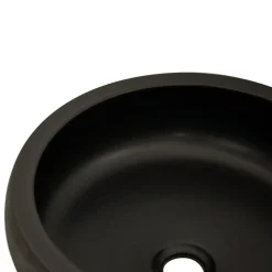 vidaXL Fontanería-Lavabo sobre encimera redondo cerámica marrón y negro Φ41x14 cm