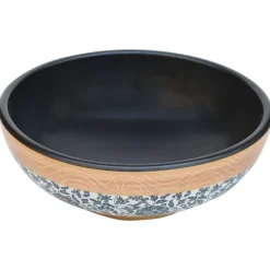 vidaXL Fontanería-Lavabo sobre encimera redondo cerámica multicolor Φ41x14 cm