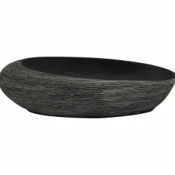 vidaXL Lavabo sobre encimera ovalado cerámica 59x40x14 cm Gris y negro New