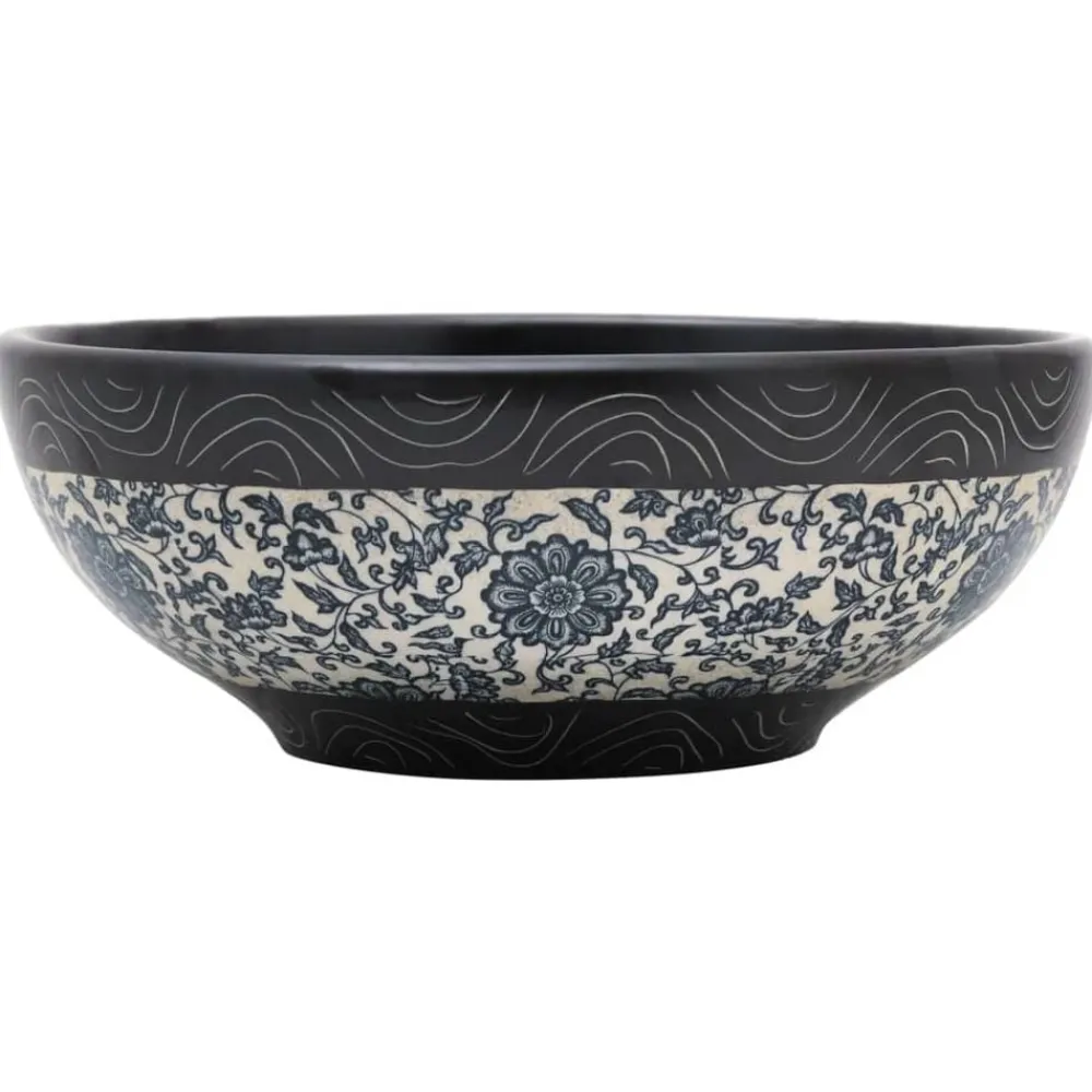 vidaXL Fontanería-Lavabo sobre encimera redondo cerámica Φ41x14 cm