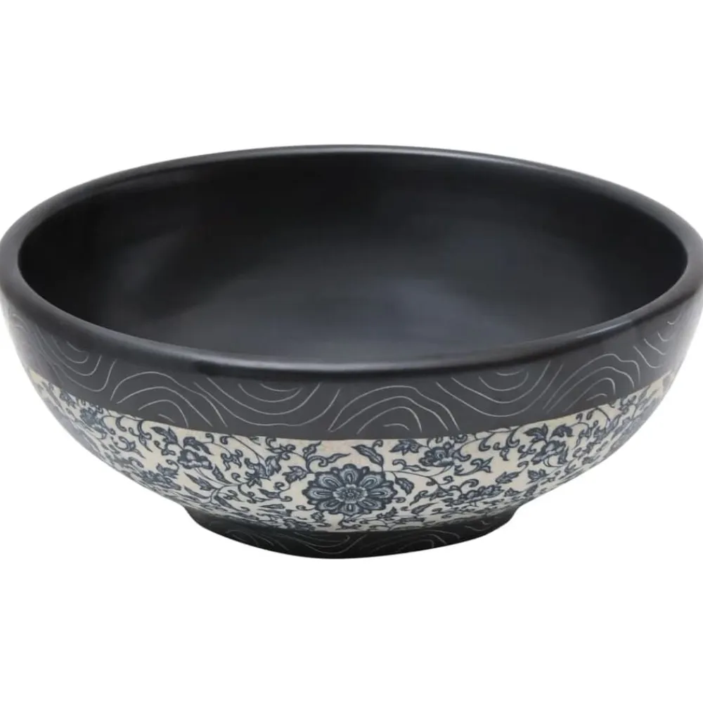 vidaXL Fontanería-Lavabo sobre encimera redondo cerámica Φ41x14 cm