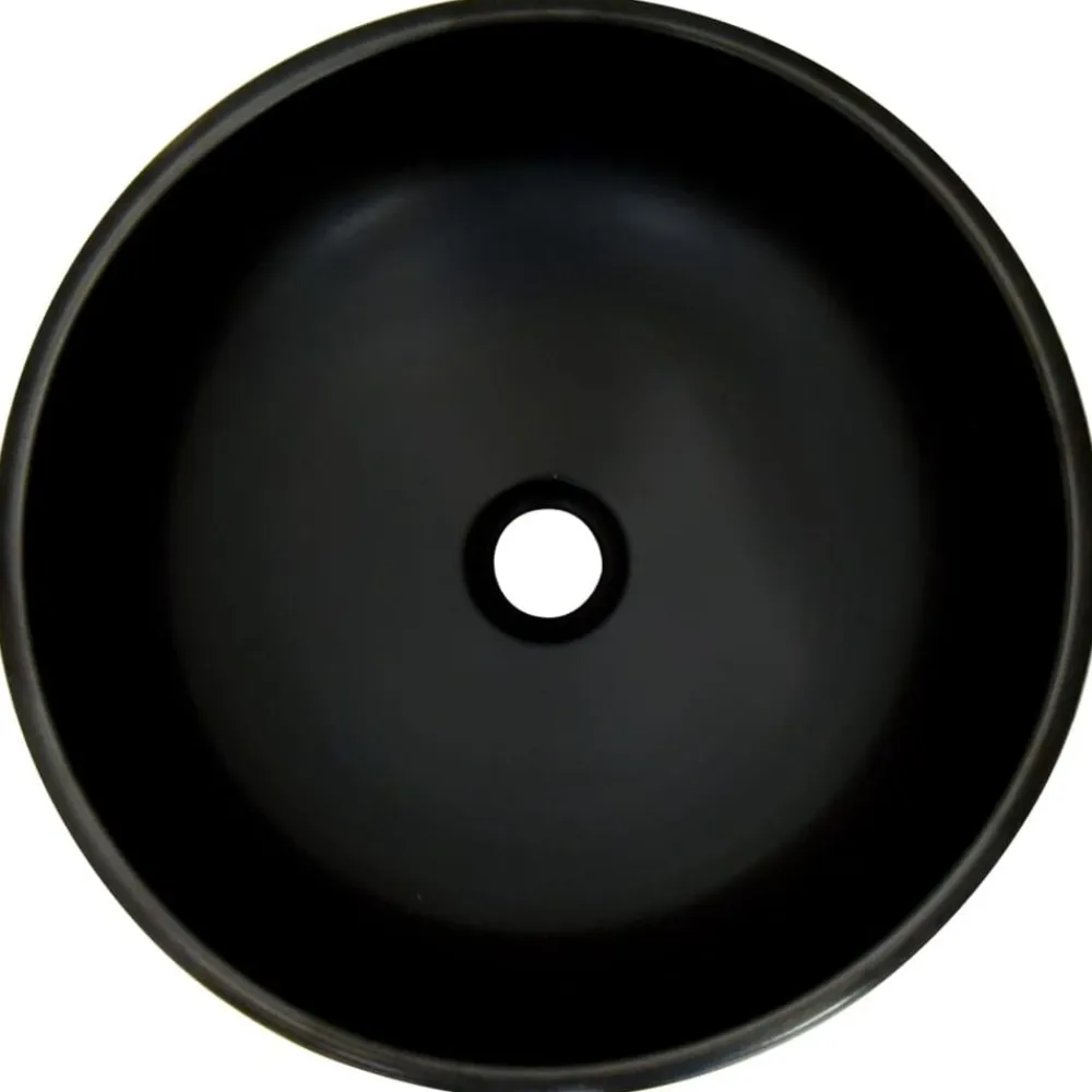 vidaXL Fontanería-Lavabo sobre encimera redondo cerámica Φ41x14 cm
