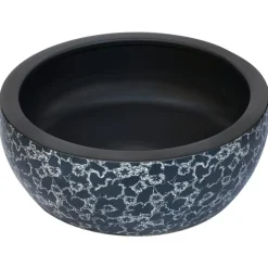 vidaXL Fontanería-Lavabo sobre encimera redondo cerámica negro y azul Φ41x14 cm