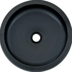 vidaXL Fontanería-Lavabo sobre encimera redondo cerámica negro y azul Φ41x14 cm