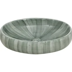 vidaXL Fontanería-Lavabo sobre encimera ovalado cerámica 59x40x15 cm