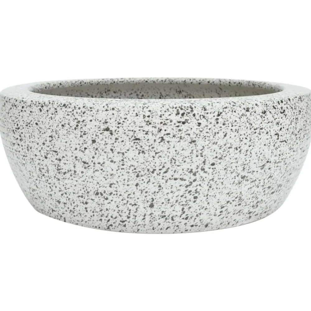 vidaXL Lavabo sobre encimera redondo cerámica Φ41x14 cm Gris
