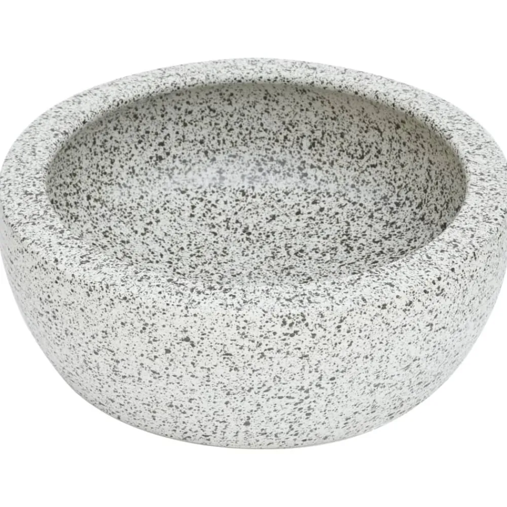 vidaXL Lavabo sobre encimera redondo cerámica Φ41x14 cm Gris