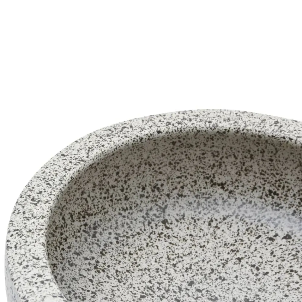vidaXL Lavabo sobre encimera redondo cerámica Φ41x14 cm Gris