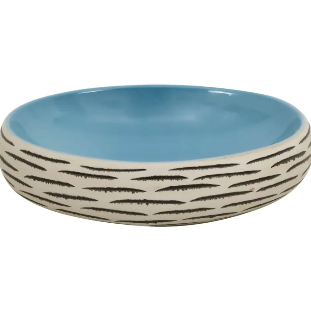 vidaXL Fontanería-Lavabo sobre encimera ovalado cerámica multicolor 59x40x15 cm