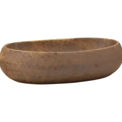 vidaXL Lavabo sobre encimera ovalado cerámica marrón 59x40x15 cm Marrón Outlet