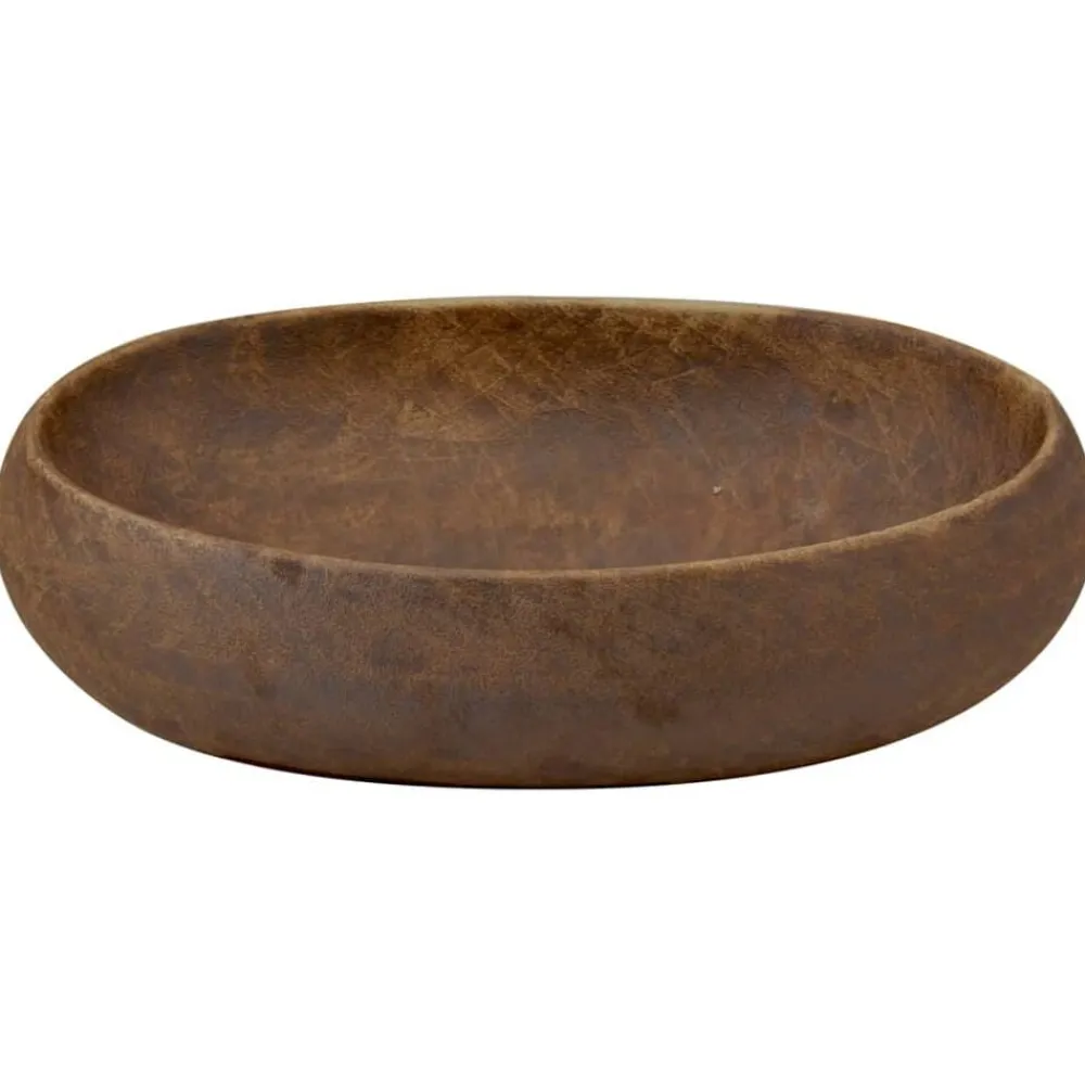 vidaXL Lavabo sobre encimera ovalado cerámica marrón 59x40x15 cm Marrón Outlet