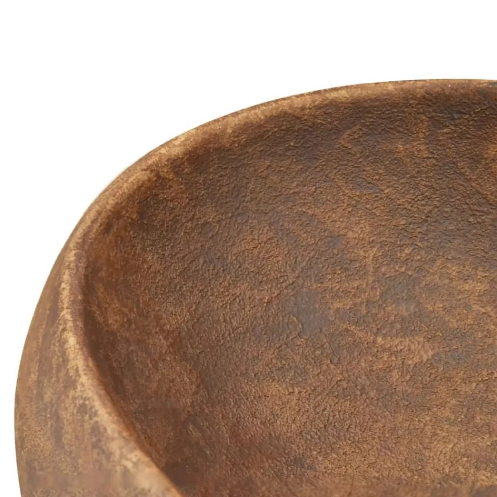 vidaXL Lavabo sobre encimera ovalado cerámica marrón 59x40x15 cm Marrón Outlet