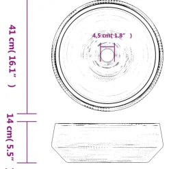 vidaXL Fontanería-Lavabo sobre encimera redondo cerámica gris Φ41x14 cm