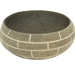 vidaXL Lavabo sobre encimera ovalado cerámica multicolor 59x40x15 cm Gris oscuro Clearance