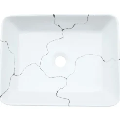 vidaXL Fontanería-Lavabo sobre encimera rectangular cerámica 46x35,5x13 cm